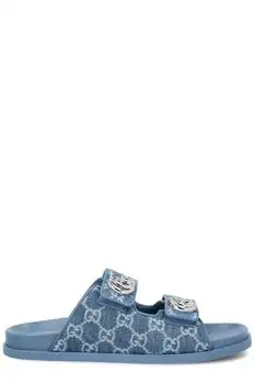 Gucci | Gucci Monogrammed Double Strap Sandals