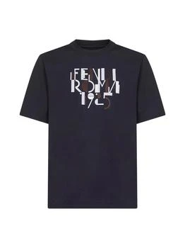 Fendi | Fendi Logo Printed Crewneck T-Shirt