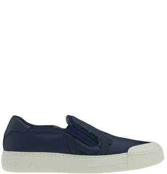Salvatore Ferragamo | Men's Gancini Slip-On Sneaker In Blue Marine