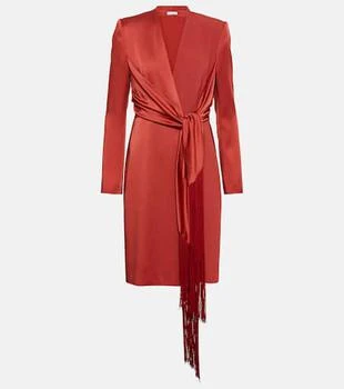 Max Mara | Maura wrap satin minidress