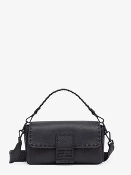Fendi | Baguette leather shoulder bag with Selleria stitchings