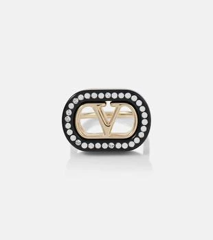 VLogo embellished ring