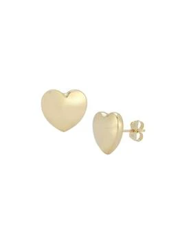 Saks Fifth Avenue | 14K Yellow Gold Puff Heart Stud Earrings