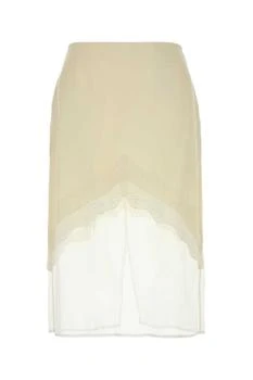 Jil Sander | Jil Sander Rear Zipped Asymmetric Lace Midi Skirt