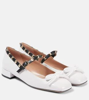 Valentino | Rockstud Bow leather Mary Jane flats