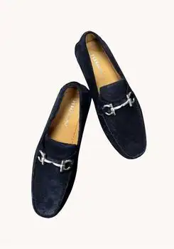 Salvatore Ferragamo | Salvatore Ferragamo - Men's Parigi Classic Gancini Bit Suede Driver Loafer