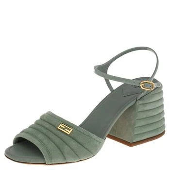Fendi | Fendi Light Blue Suede And Jelly Promenade Sandals Size 39