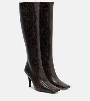 Stella McCartney | Eve snake-effect knee-high boots