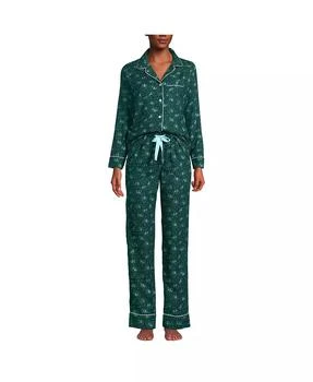 Women's Drapey Flannel 2 Piece Pajama Set - Top and Pants