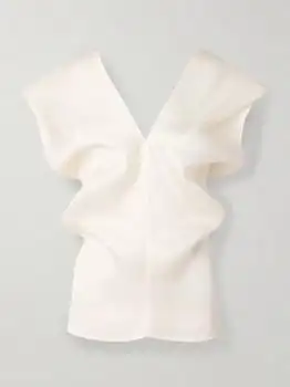 Khaite | Ami Draped Silk-gazar Top - US6