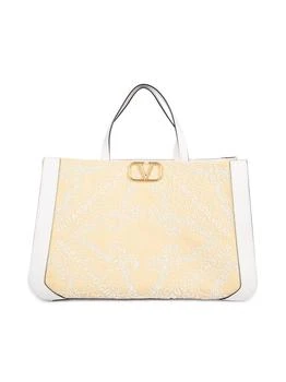 Valentino | Bead Embellished Logo Top Handle Bag