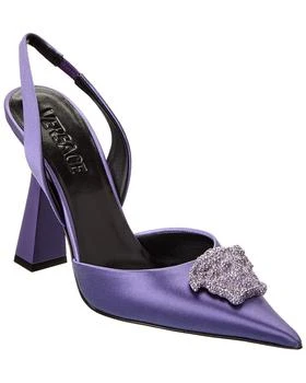Versace | La Medusa Satin Slingback Pump