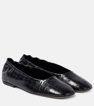 Dries Van Noten | Croc-effect leather ballet flats