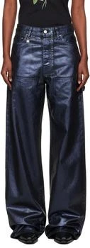 AMIRI | Navy Coated Denim Carpenter Jeans