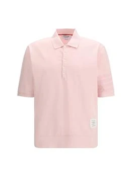 Thom Browne | Thom Browne Ottoman 4-Bar Logo Patch Polo Shirt