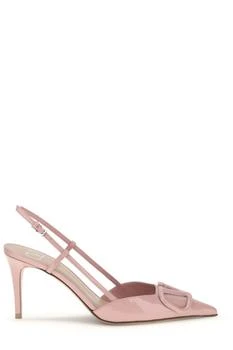 Valentino | Valentino VLogo Signature Pointed Toe Slingback Pumps