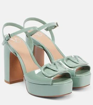 Valentino | VLogo Signature patent leather platform sandals