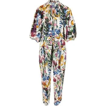 Stella McCartney | Stella McCartney Rewild Floral-Printed Puff Sleeved Jumpsuit