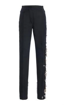 Dries Van Noten | Dries Van Noten Pandoris Embellished Wool Skinny Pants - Moda Operandi
