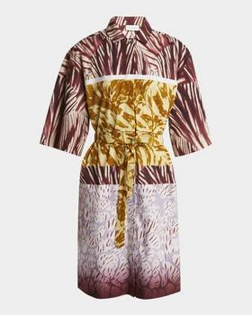 Dries Van Noten | Doralia Printed Tie-Belt Shirtdress