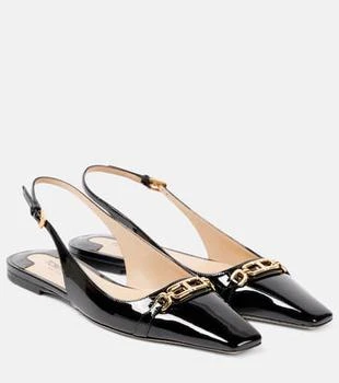 Tom Ford | Whitney patent leather slingback flats