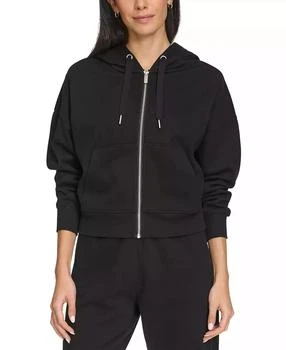 Calvin Klein Women
s Fleece Crop Zip-Front Long-Sleeve Hoodie