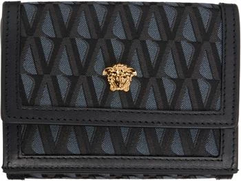 Versace | Black 'La Medusa' V Jacquard Wallet