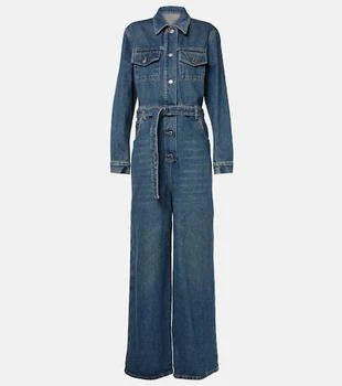 Prada | Belted denim jumpsuit
