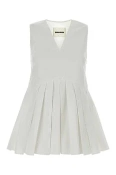 Jil Sander | Jil Sander Poplin Pleated Top