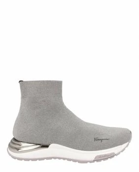 Salvatore Ferragamo | Women's Ninette High-Top Sock Sneakers In Grey