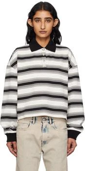 AMIRI | White MA Stripe Oversized Polo