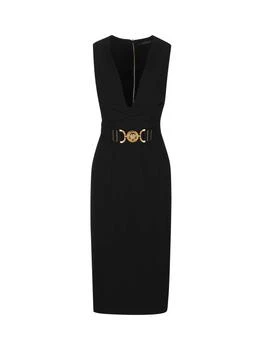 Versace | Versace V-Neck Sleeveless Midi Dress