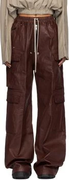 Rick Owens | Burgundy Concordians Double Jumbo Belas Denim Cargo Pants