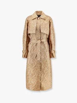 Max Mara | Salsa oversize jacquard fabric trench with mosaic effect