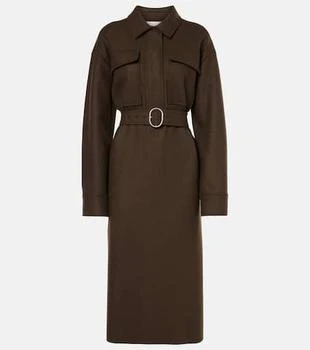 Jil Sander | Belted wool-blend shirt dress