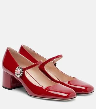 Valentino | Daisy Jewel 55 leather Mary Jane pumps
