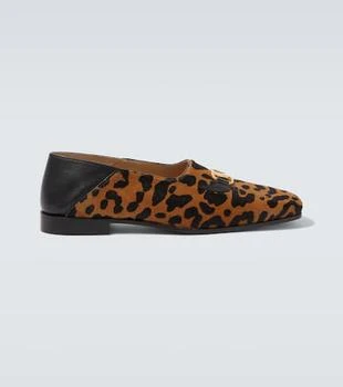 Valentino | Babouche Fauve Éclat calf hair loafers