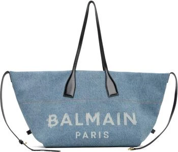 Balmain | Blue Track Denim Tote