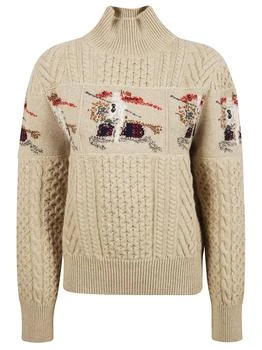 Burberry | Burberry Aran Intarsia Turtleneck Jumper
