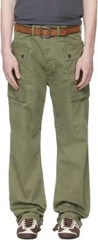 RRL Green Herringbone Field Cargo Pants
