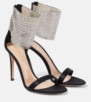 Gianvito Rossi | Adore 105 embellished satin sandals