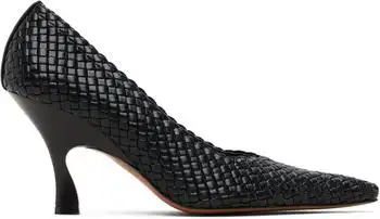 Stella McCartney | Black Elsa 90 Woven Heels