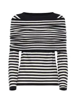 Max Mara | Max Mara Draped Striped Sweater