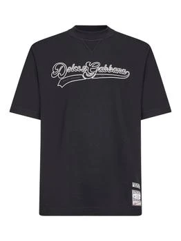 Dolce & Gabbana | DOLCE & GABBANA | Black cotton jersey logo T-shirt | Man | 46