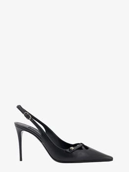 Dolce & Gabbana | Leather slingback with metal monogram