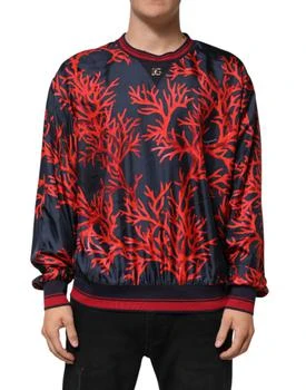 Dolce & Gabbana | Silk Navy  Print Pullover Men's Sweater