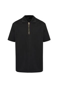 Versace | Versace 1/4 Zipped Short-Sleeved Polo Shirt