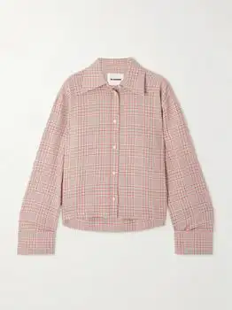 Jil Sander | Checked Cotton And Wool-blend Shirt