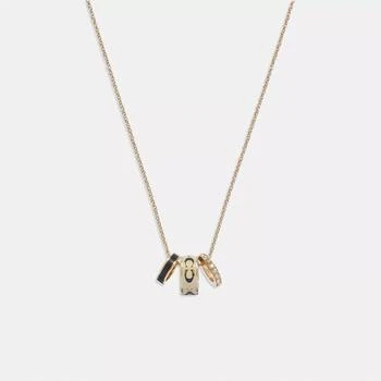 Coach Signature Enamel Rondell Necklace