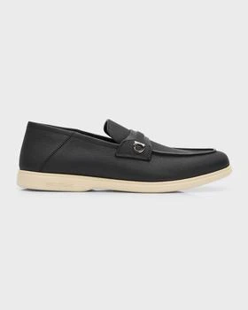 Salvatore Ferragamo | Men's Drame Leather Gancio Penny Loafers